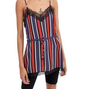 NWT Zara Stripe Drawstring Cami Tunic size XS